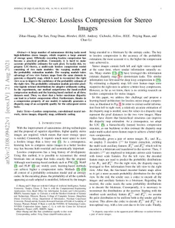 L3C-Stereo: Lossless Compression for Stereo Images