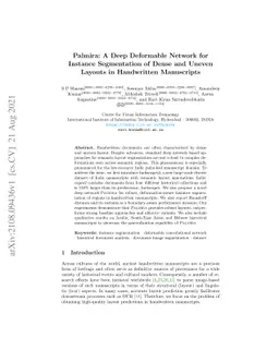 Palmira: A Deep Deformable Network for Instance Segmentation of Dense
  and Uneven Layouts in Handwritten Manuscripts