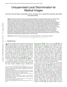 Unsupervised Local Discrimination for Medical Images