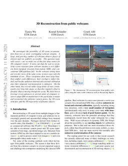 3D Reconstruction from public webcams
