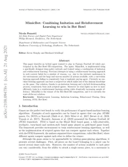 MimicBot: Combining Imitation and Reinforcement Learning to win in Bot
  Bowl
