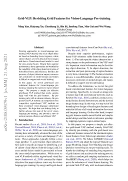 Grid-VLP: Revisiting Grid Features for Vision-Language Pre-training