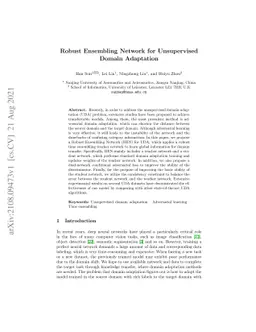 Robust Ensembling Network for Unsupervised Domain Adaptation