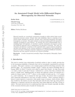 An Annotated Graph Model with Differential Degree Heterogeneity for
  Directed Networks