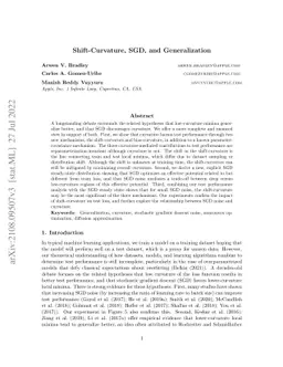 Shift-Curvature, SGD, and Generalization