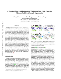 A Technical Survey and Evaluation of Traditional Point Cloud Clustering
  Methods for LiDAR Panoptic Segmentation