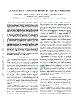 A Synthesis-Based Approach for Thermal-to-Visible Face Verification