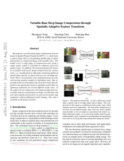 Variable-Rate Deep Image Compression through Spatially-Adaptive Feature
  Transform