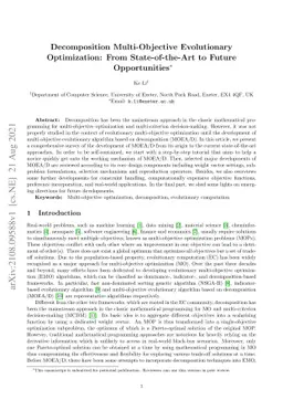 Decomposition Multi-Objective Evolutionary Optimization: From
  State-of-the-Art to Future Opportunities