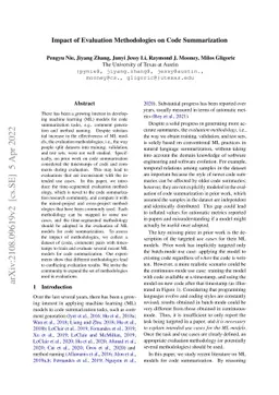 Impact of Evaluation Methodologies on Code Summarization