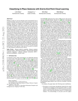 Classifying In-Place Gestures with End-to-End Point Cloud Learning