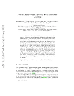 Spatial Transformer Networks for Curriculum Learning