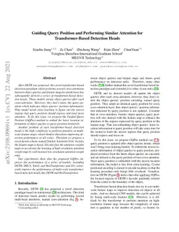 Guiding Query Position and Performing Similar Attention for
  Transformer-Based Detection Heads