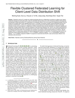 Flexible Clustered Federated Learning for Client-Level Data Distribution
  Shift