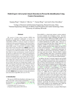 Multi-Expert Adversarial Attack Detection in Person Re-identification
  Using Context Inconsistency