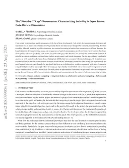 The "Shut the f**k up" Phenomenon: Characterizing Incivility in Open
  Source Code Review Discussions