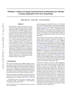 APObind: A Dataset of Ligand Unbound Protein Conformations for Machine
  Learning Applications in De Novo Drug Design