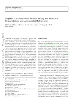 SegMix: Co-occurrence Driven Mixup for Semantic Segmentation and
  Adversarial Robustness