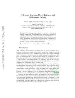 Federated Learning Meets Fairness and Differential Privacy