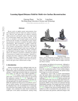 Learning Signed Distance Field for Multi-view Surface Reconstruction