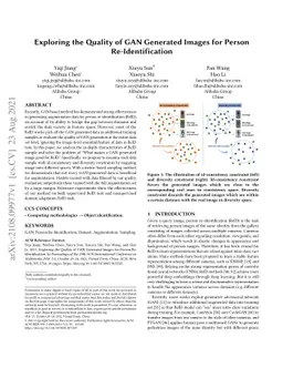 Exploring the Quality of GAN Generated Images for Person
  Re-Identification
