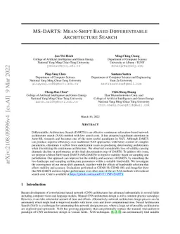 MS-DARTS: Mean-Shift Based Differentiable Architecture Search