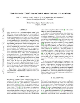 Learned Image Coding for Machines: A Content-Adaptive Approach