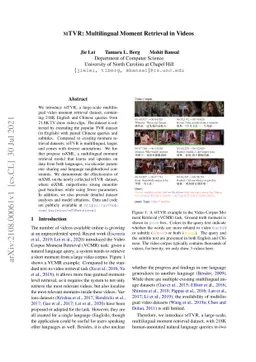 MTVR: Multilingual Moment Retrieval in Videos
