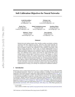 Soft Calibration Objectives for Neural Networks