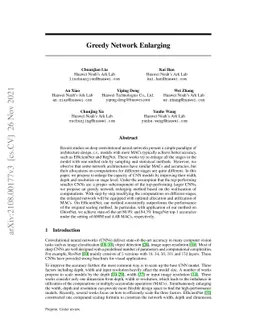 Greedy Network Enlarging