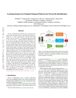 Learning Instance-level Spatial-Temporal Patterns for Person
  Re-identification