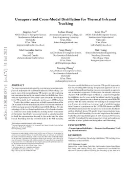 Unsupervised Cross-Modal Distillation for Thermal Infrared Tracking