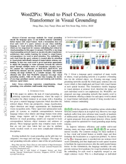 Word2Pix: Word to Pixel Cross Attention Transformer in Visual Grounding