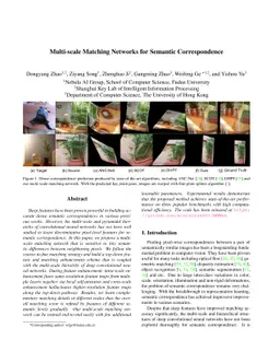 Multi-scale Matching Networks for Semantic Correspondence