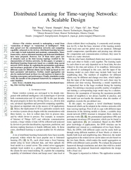 Distributed Learning for Time-varying Networks: A Scalable Design