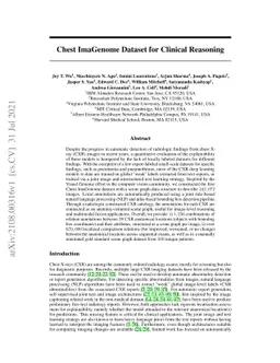 Chest ImaGenome Dataset for Clinical Reasoning
