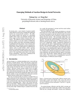 Emerging Methods of Auction Design in Social Networks