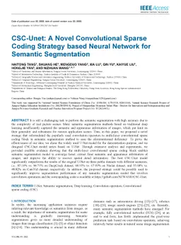 CSC-Unet: A Novel Convolutional Sparse Coding Strategy Based Neural
  Network for Semantic Segmentation