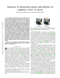 Advances in adversarial attacks and defenses in computer vision: A
  survey
