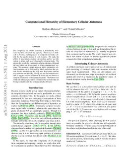 Computational Hierarchy of Elementary Cellular Automata
