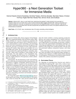 Hyper360 -- a Next Generation Toolset for Immersive Media