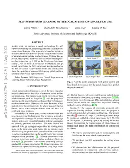 Self-supervised Learning with Local Attention-Aware Feature
