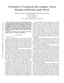 Correlation of biological and computer viruses through evolutionary game
  theory