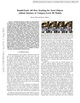 BundleTrack: 6D Pose Tracking for Novel Objects without Instance or
  Category-Level 3D Models