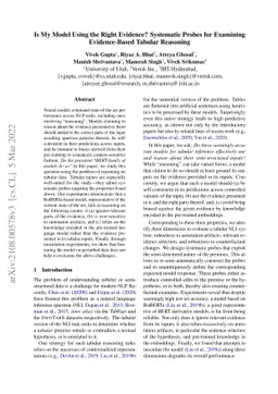 Is My Model Using The Right Evidence? Systematic Probes for Examining
  Evidence-Based Tabular Reasoning