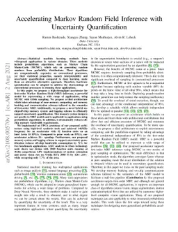 Accelerating Markov Random Field Inference with Uncertainty
  Quantification