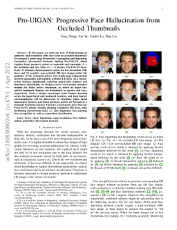 Pro-UIGAN: Progressive Face Hallucination from Occluded Thumbnails