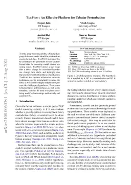 TabPert: An Effective Platform for Tabular Perturbation