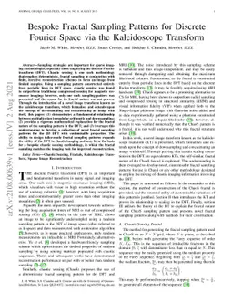 Bespoke Fractal Sampling Patterns for Discrete Fourier Space via the
  Kaleidoscope Transform