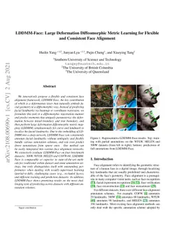 LDDMM-Face: Large Deformation Diffeomorphic Metric Learning for Flexible
  and Consistent Face Alignment